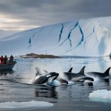 Emergency declared in Greenland as researchers spot orcas breaching close to melting ice shelves